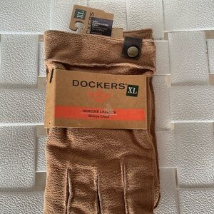 NWT Men’s Dockers Genuine Leather Sherpa Lined Gloves XL